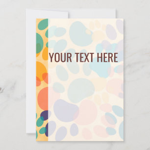 Colorful Pattern Dog Paw Prints Announcement