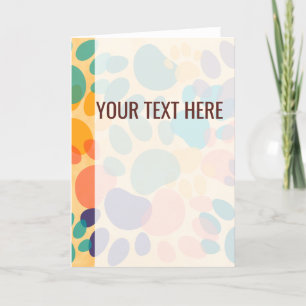 Colorful Pattern Dog Paw Prints Announcement