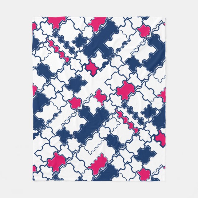 Colorful pattern , elegant fleece blanket (Front)