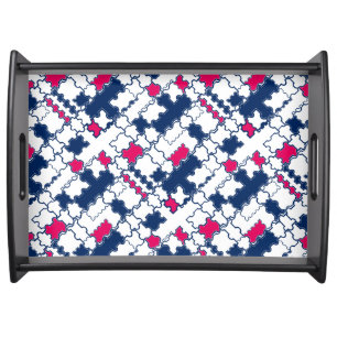 Colorful pattern , elegant serving tray