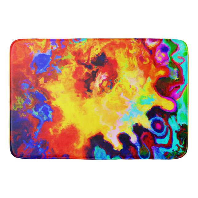 Colorful Pattern Explosion Bath Mat (Front)