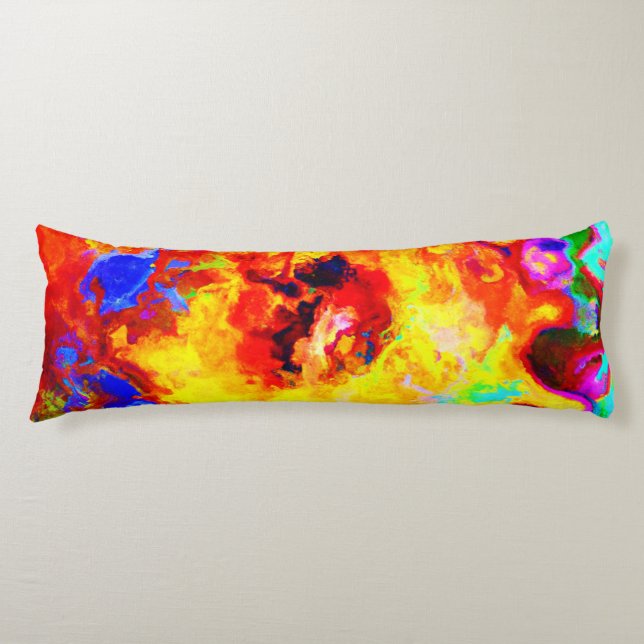 Colorful Pattern Explosion Body Pillow (Front)