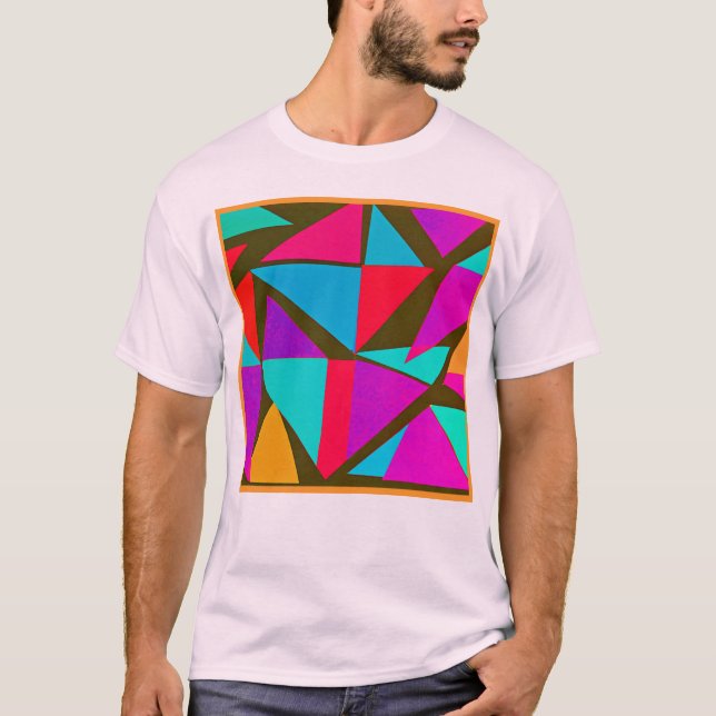 Colorful Pattern Fun T-Shirt (Front)