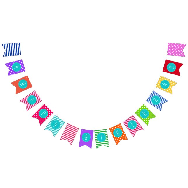 Colorful Pattern Happy Birthday Bunting Flags (All)