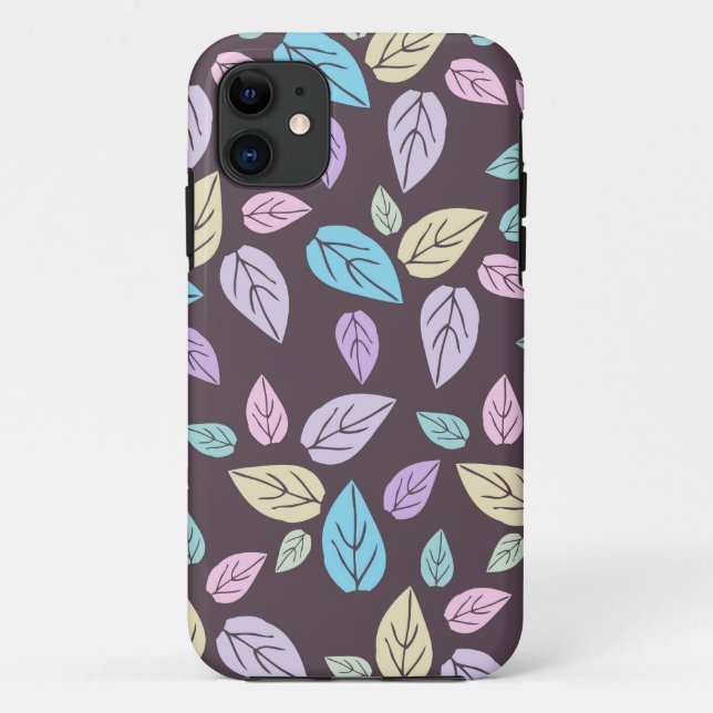 colorful pattern leaves Case-Mate iPhone case (Back)