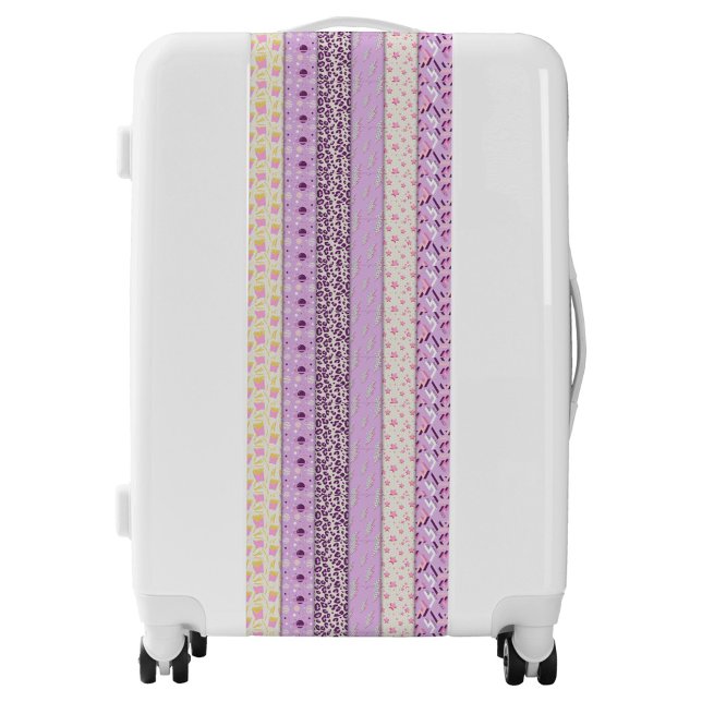 Colorful Pattern Luggage (Vertical stripes with different patterns!)