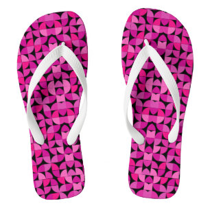 Colorful Pattern, Pink, Rose, Floral Pattern Flip Flops