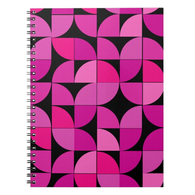 Colorful Pattern, Pink, Rose, Floral Pattern       Notebook (Front)
