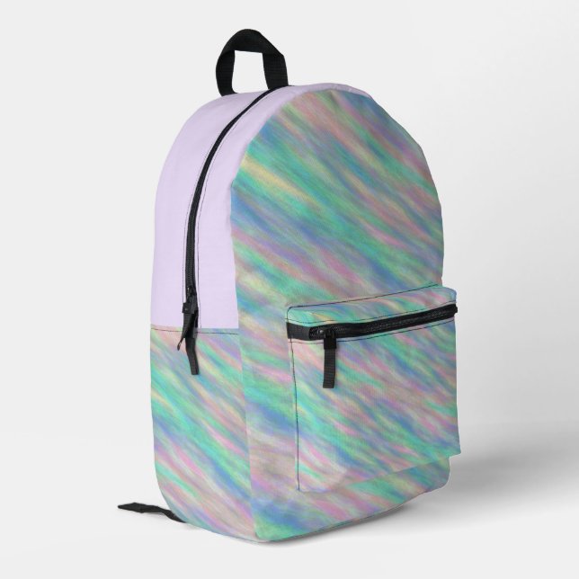 Colorful Pattern Printed Backpack (Back Corner Left)