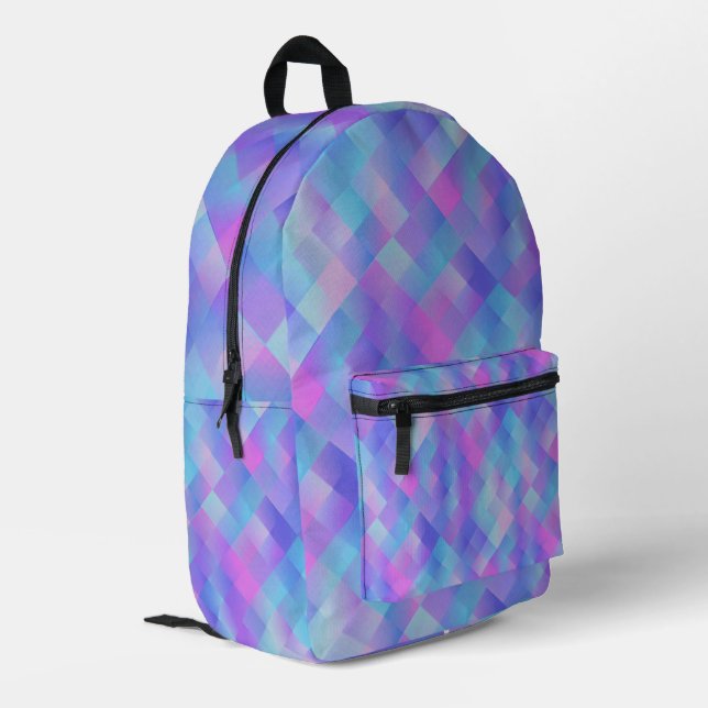 Colorful Pattern Printed Backpack (Back Corner Left)