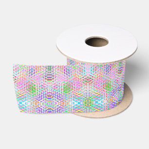 Colorful pattern satin ribbon