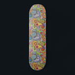 Colorful Pattern  Skateboard<br><div class="desc">A vintage retro colorful boho paisley pattern royal blue green and black skateboard. Cute and whimsical.</div>