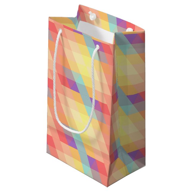 Colorful pattern small gift bag (Front Angled)