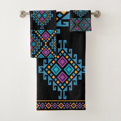 Colorful Pattern Southwestern Bath Towel Set