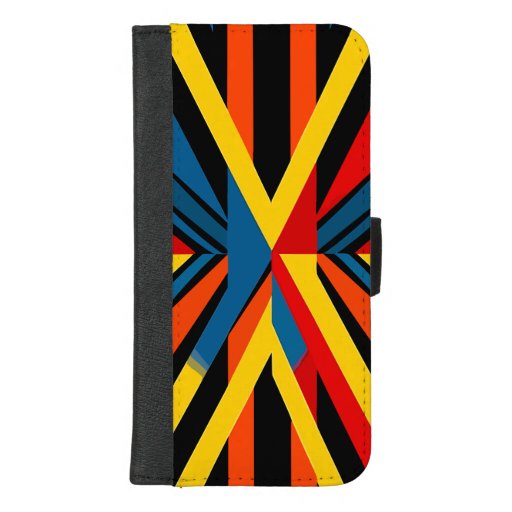 Colorful pattern Super Hero iPhone 8/7 Plus Wallet Case