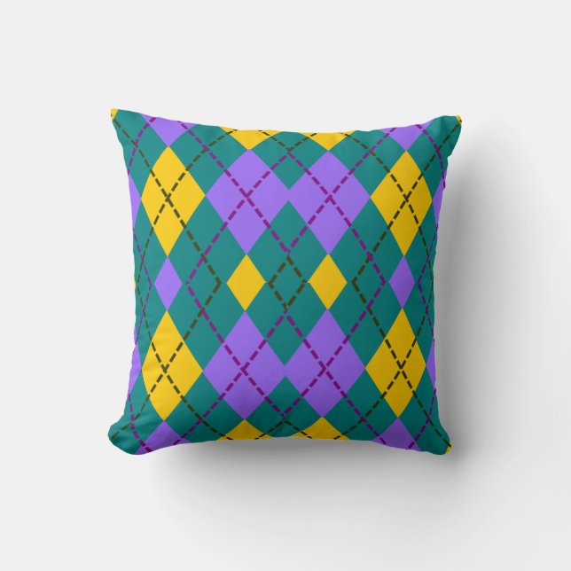 Colorful Pattern  Throw Pillow (Front)
