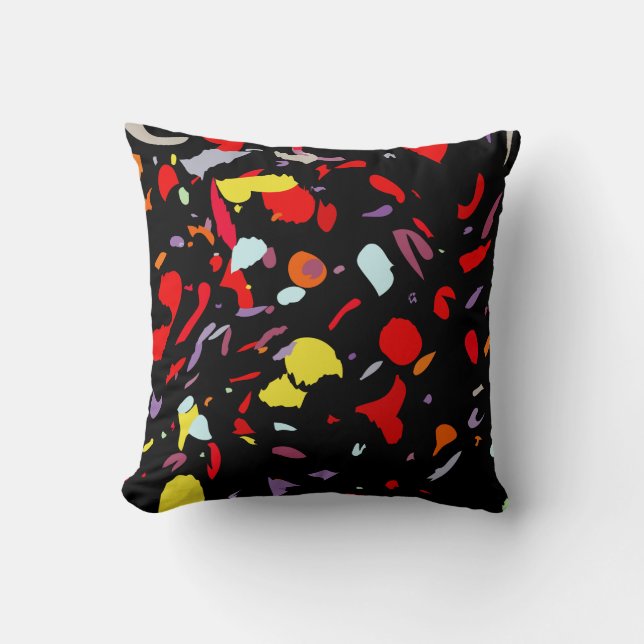 Colorful Pattern Throw Pillow (Front)