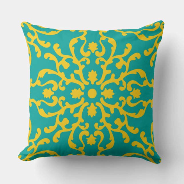 colorful pattern throw pillow (Front)