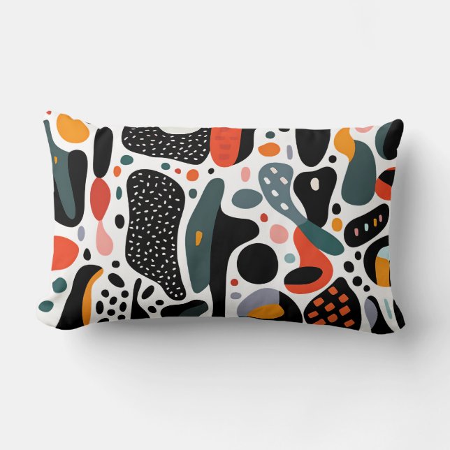 Colorful Pattern Throw Pillow (Front)