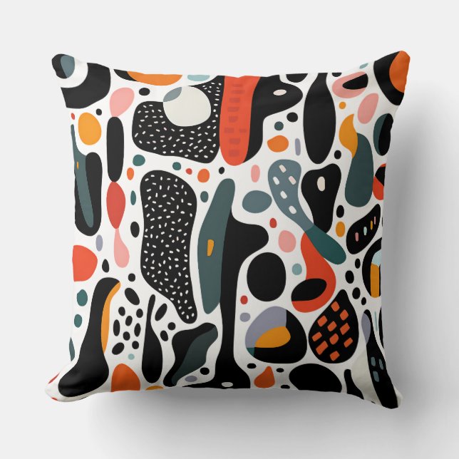 Colorful Pattern Throw Pillow (Front)