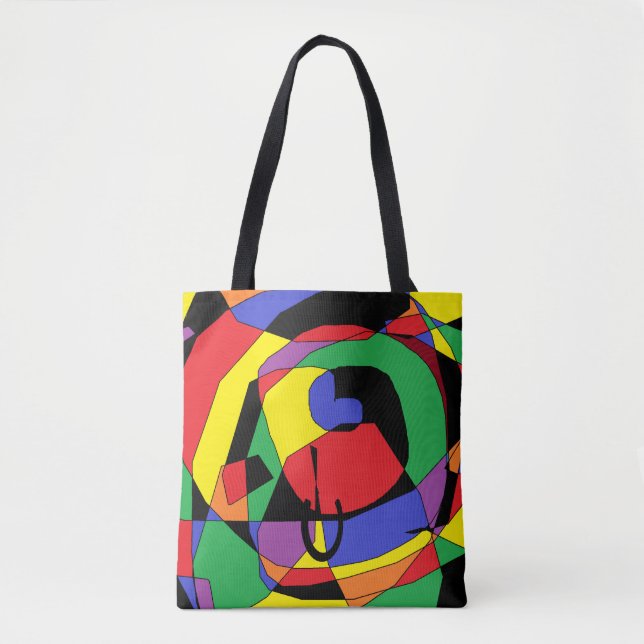 Colorful Pattern Tote Bag Abstract Design (Front)