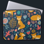 Colorful pattern with a foxfox,pattern,forest,fall laptop sleeve<br><div class="desc">Colorful pattern with a fox
fox, pattern, forest, fall, flower, autumn, cute, illustration, print, floral, whimsical, silhouette, background, fabric, leaves, orange, spring, cartoon, children, vintage, retro, illustration, </div>