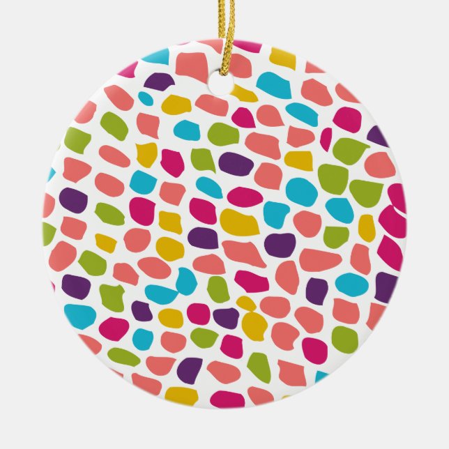 colorful patterned ceramic ornament (Front)