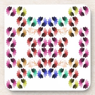 Colorful Patterned Coaster (Gradient Ovals) #1