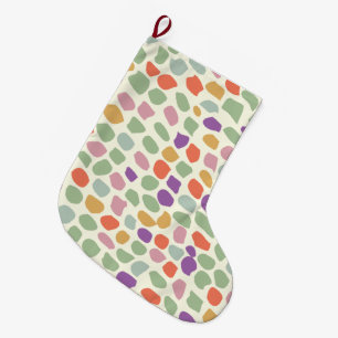 colorful patterned large christmas stocking