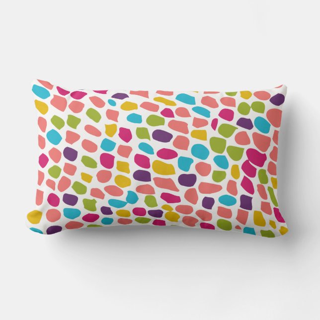colorful patterned lumbar pillow (Front)