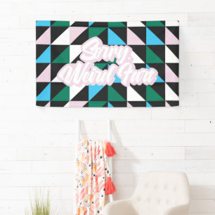 Colorful Patterned Sorry, Weird Fart Funny Banner