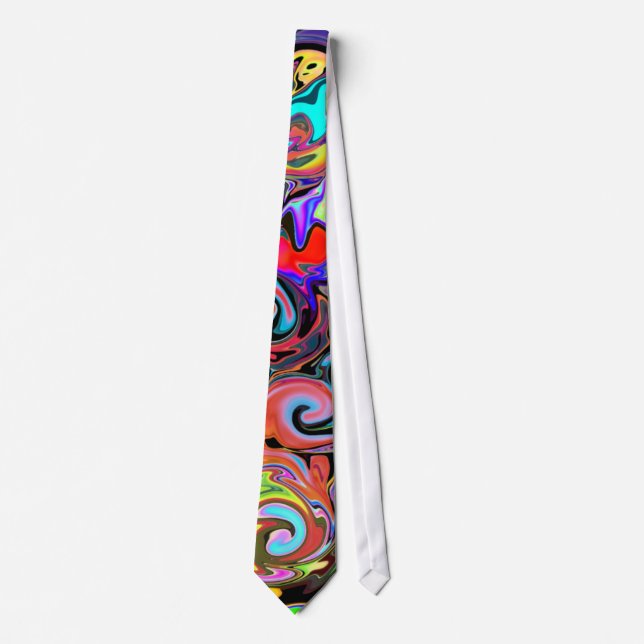 Colorful Patterned Swirl Tie Customize (Front)