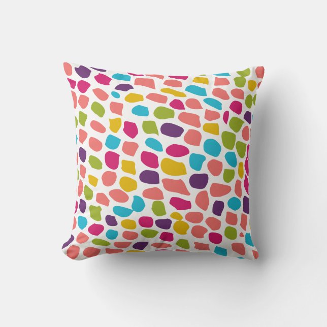 colorful patterned throw pillow (Front)