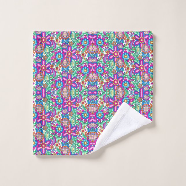 Colorful patterned towels (Wash Cloth)