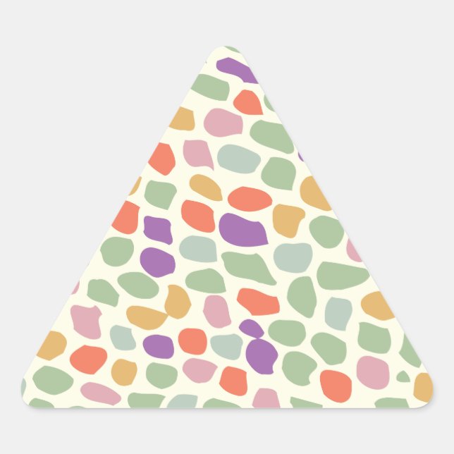 colorful patterned triangle sticker (Front)