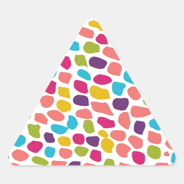 colorful patterned triangle sticker (Front)