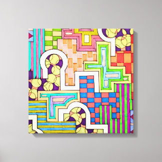 Colorful Patterns and Negative Space Canvas Print