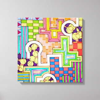 Colorful Patterns and Negative Space Canvas Print