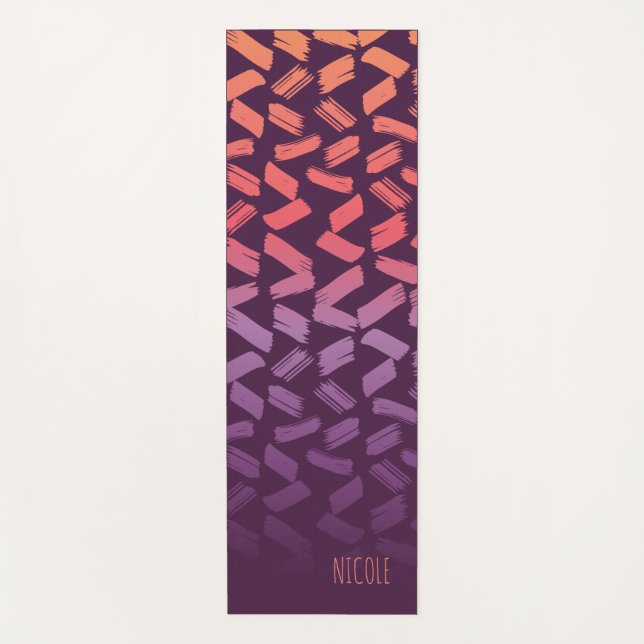 colorful patterns custom yoga mat (Front)