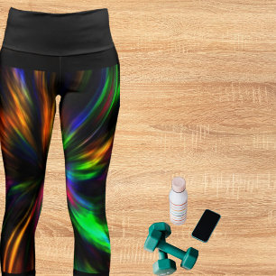 Colorful Patterns Galaxy Yoga Capri Leggings
