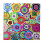 Colorful Patterns Kaleidoscopes Mosaics Ceramic Tile at Zazzle