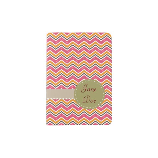 colorful patterns passport holder (Front)