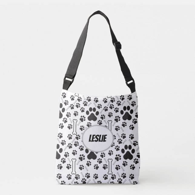 Colorful Paw - Best Dog Mom Crossbody Bag (Front)