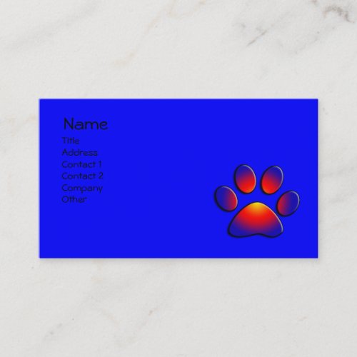 COLORFUL PAW BUSINESS CARD