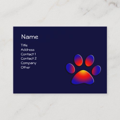 COLORFUL PAW BUSINESS CARD