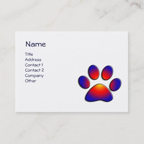 COLORFUL PAW BUSINESS CARD