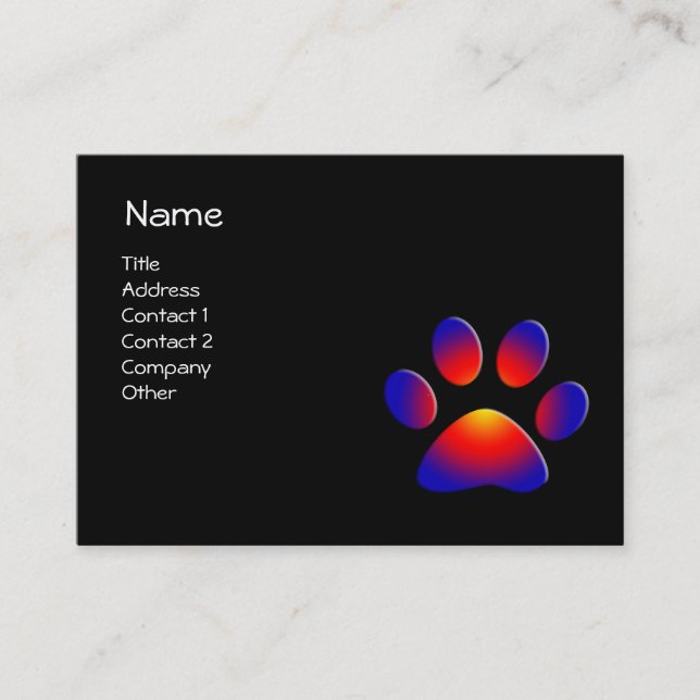 COLORFUL PAW BUSINESS CARD (Front)