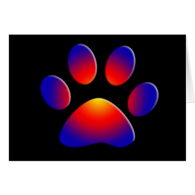 COLORFUL PAW CARDS (Front Horizontal)