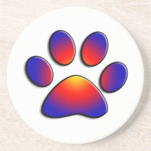 COLORFUL PAW COASTER