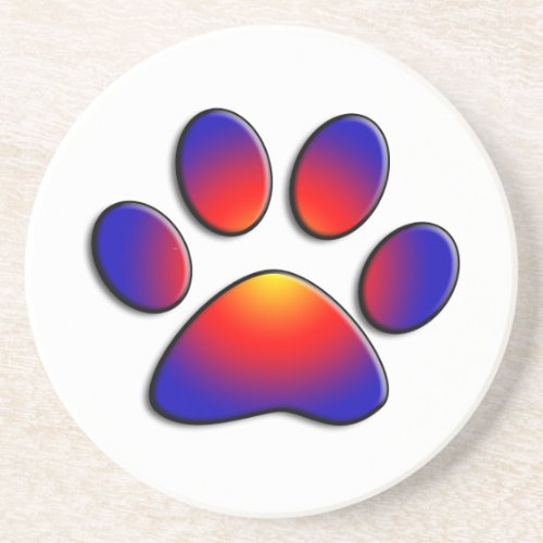 COLORFUL PAW COASTER